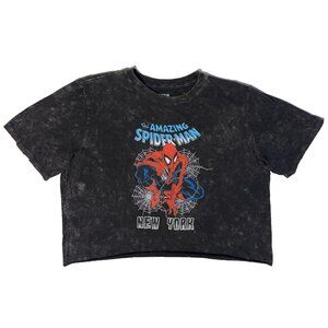 Marvel The Amazing Spider Man Black Stonewash Tshirt XL New York Crewneck